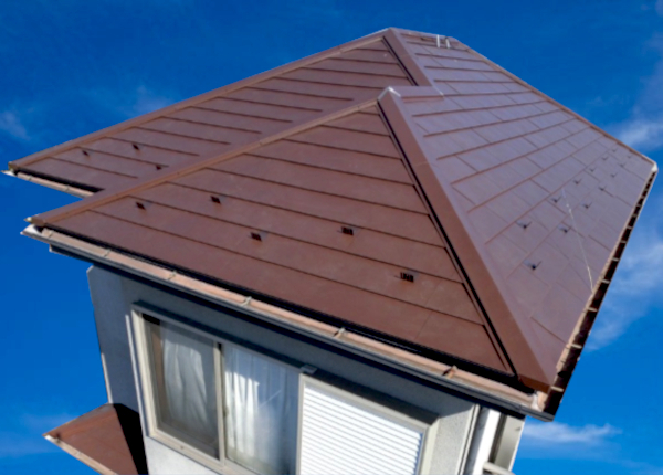 金属屋根葺き替え工事 after